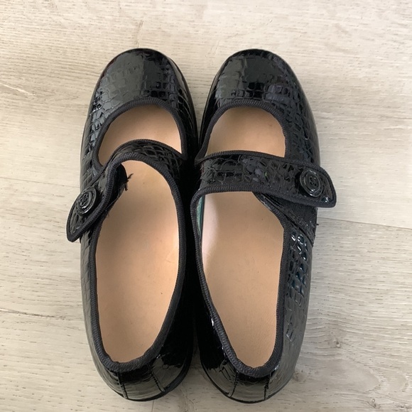 APEX MARY JANE DIABETIC STYLE SHOE Leather 9M black patent croc style textured - Picture 8 of 9